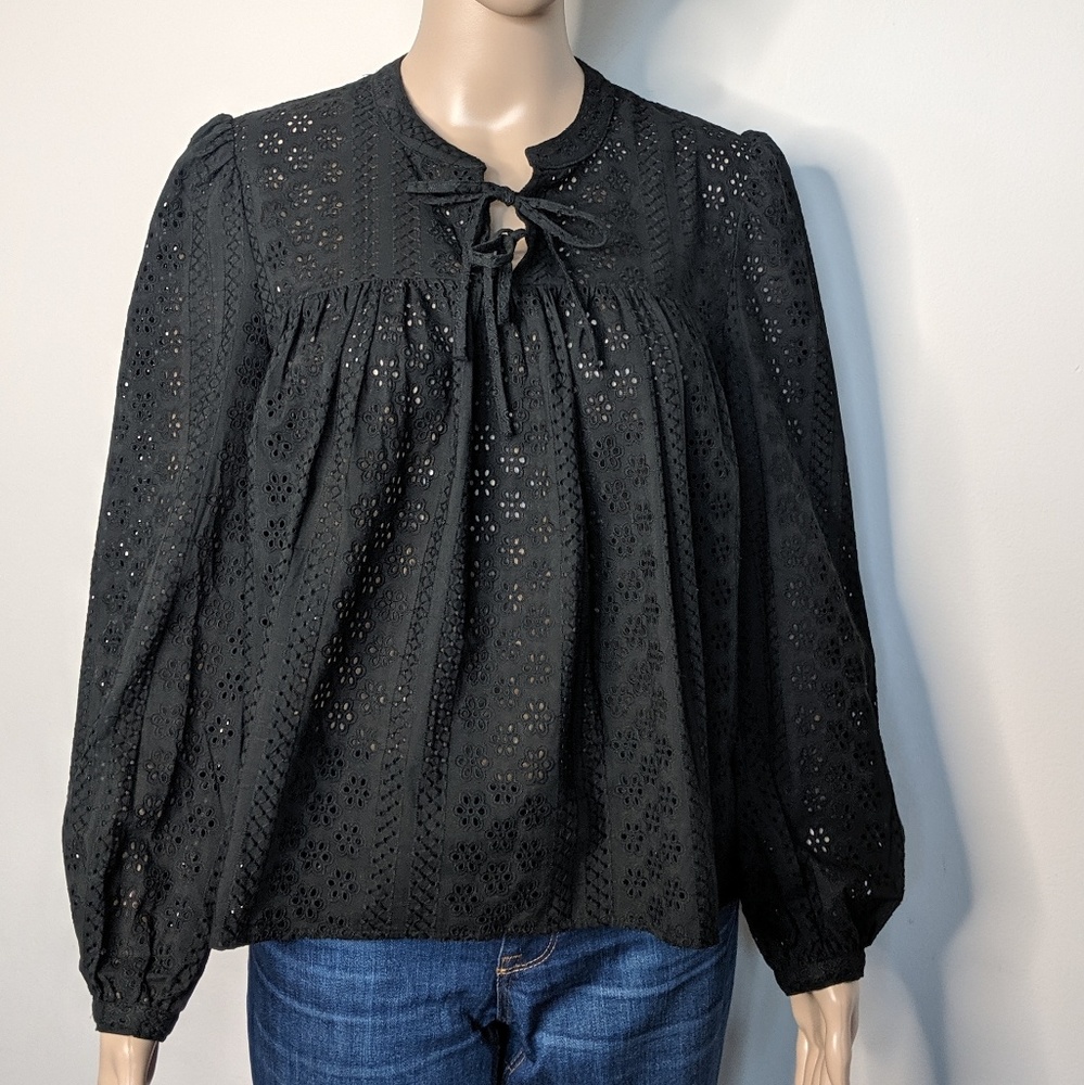 MADEWELL double tie crochet top M